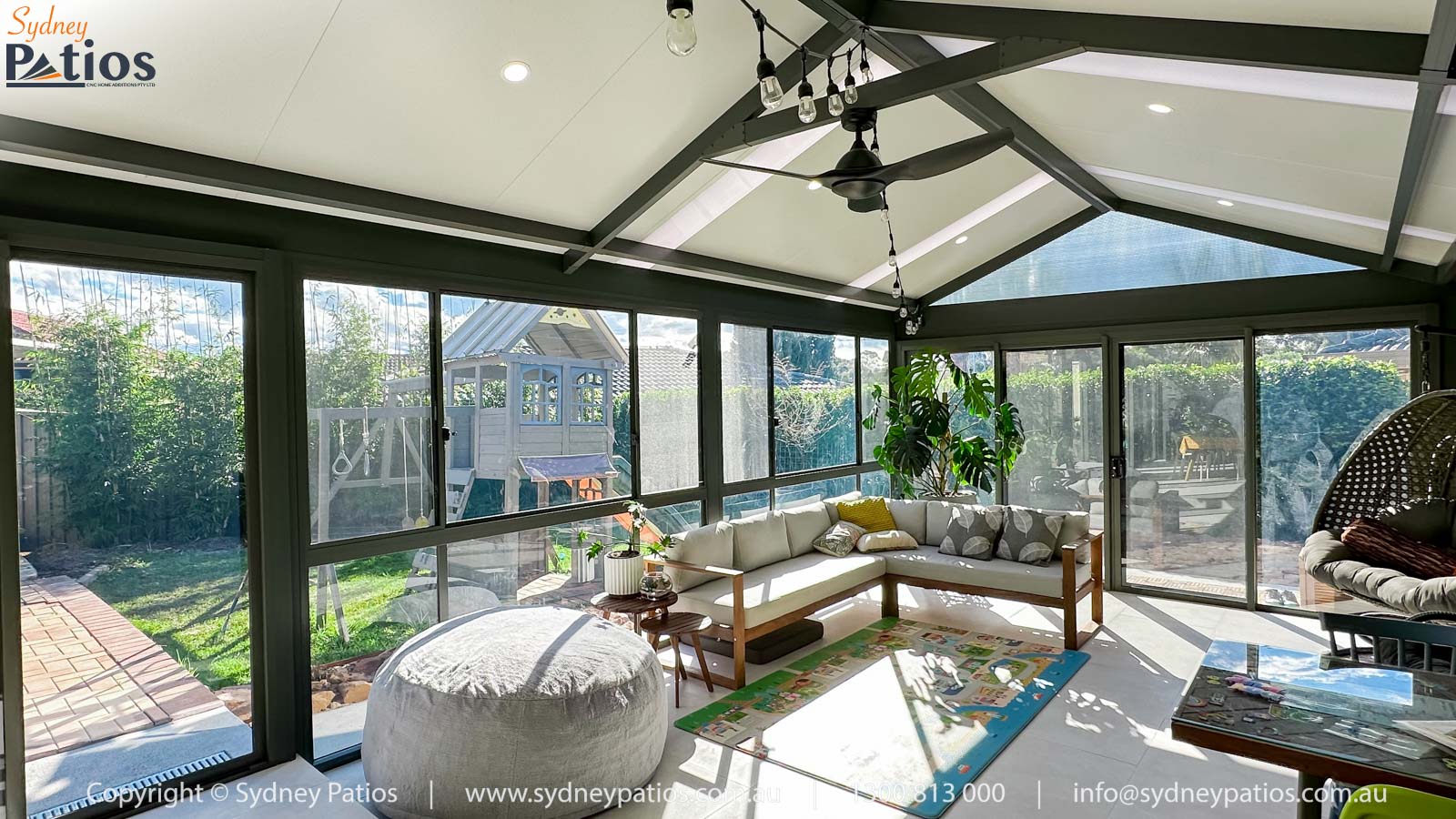 Cozy and Bright Interior of Edensor Park Sunroom